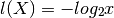 l(X) = -log_2 x